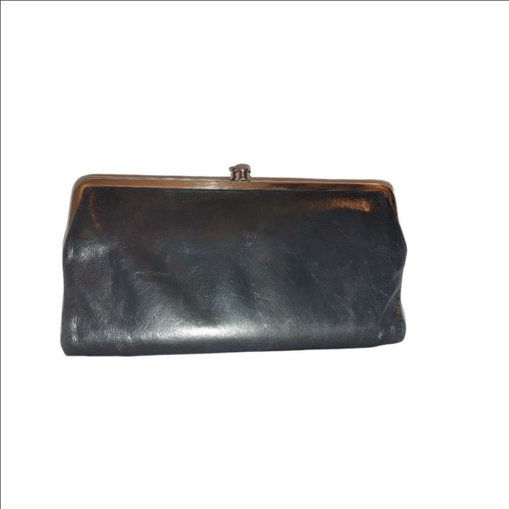 HOBO Lauren Clutch Wallet in Polished Leather